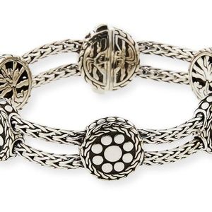 JOHN HARDY 925 St Silver Six-Station DOT BRACELET